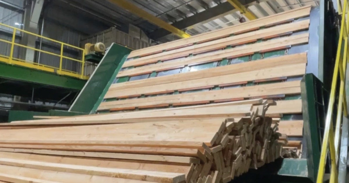 Photo of lumber mill machinery