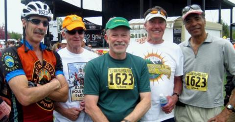 Paul Barnum participates in the 2012 Pole Pedal Paddle