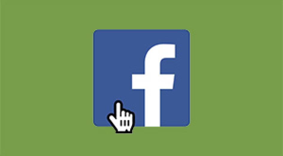 facebook logo on green