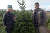 Brooklynn and Greg Smith on their Christmas tree farm. 