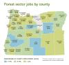 forest employment by Oregon county