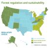 map of forest regulations across the United States